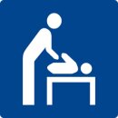 Piktogramm "Wickelraum" 30 x 30cm Folie...