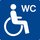 Piktogramm "Barrierefreies WC" 10 x 10cm Folie selbstklebend
