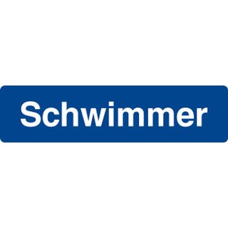 Schwimmbadschild - Schwimmer - Aluminium
