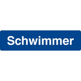 Schwimmbadschild - Schwimmer - Kunststoff