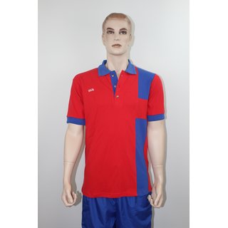 Poloshirt rot/blau für Damen und Herren L