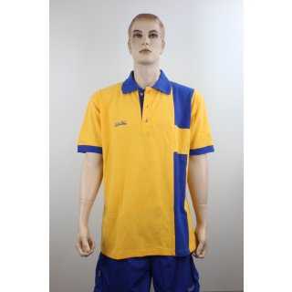 Poloshirt gelb/blau für Damen und Herren S