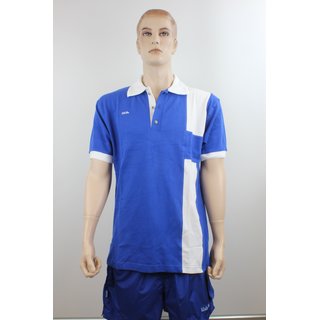 Poloshirt blau/weiß für Damen und Herren