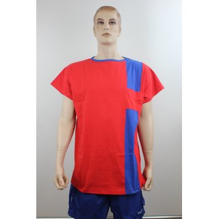 Kurzarmshirt XL rot/blau