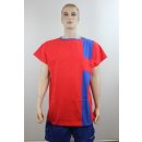 Kurzarmshirt XL rot/blau