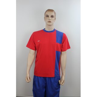 T-Shirt klassisch rot/blau M