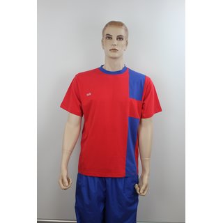 T-Shirt klassisch rot/blau L