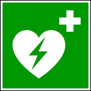 Rettungszeichen, Defibrillator - ASR A1.3 (DIN EN ISO 7010) Kunststoff Inl., Größe: 200 x 200mm