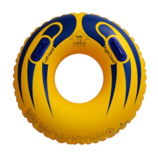 Einzelreifen aus PVC 48" (Ø 111cm) Blau/Gelb