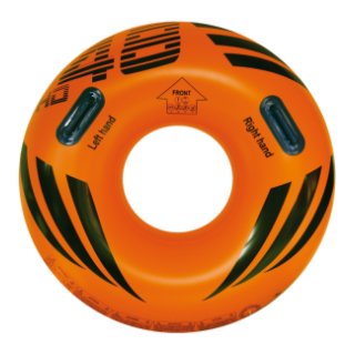 Einzelreifen aus PVC  48" (Ø 111cm) Orange/Schwarz
