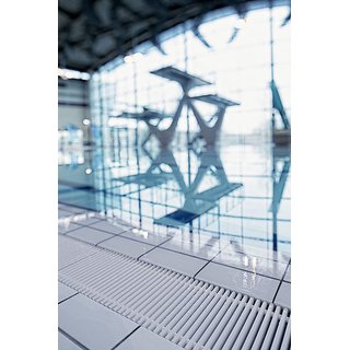 Schwimmbadroste (Quer zum Beckenrad, aufrollbar), Höhe 27mm