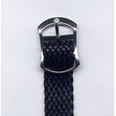 Perlon-Armband mit Metall-Dornschliesse schwarz Standard