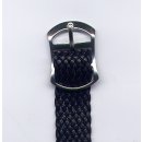 Perlon-Armband mit Metall-Dornschliesse blau Sonderlänge +3cm 11 mm Breit