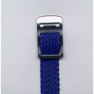 Perlon-Armband mit Metall-Klemmschließe schwarz Standard 11 mm breit