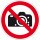Verbotszeichen "Fotografieren verboten" 20 cm Folie Selbstklebend