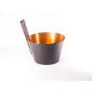 Aufgusseimer aus Aluminiuml 5 Liter Schwarz/Gold