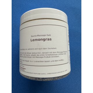 Lemongras Sauna Massage Salz