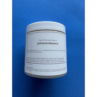 Johannisbeere Sauna Massage Joghurt