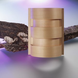 Holzblendschirm länglich mit Spanstreifen