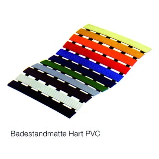 Badestandmatten Hart PVC 120 cm Breite Standardfarben Grau