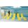 Kippliege Bermuda Karasek weiß D64 gelb gestreift