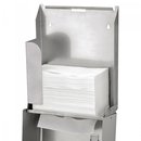 Papierhandtuchspender, Serie OMEGA, 500 Tücher Edelstahl mattschwarz beschichtet für Interfold-Falzung