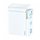 Hygieneabfallbehälter mit Beutelspender, 8 Liter Edelstahl gebürstet, transparent pulverbeschichtet